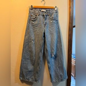 Girls zara wide leg high rise jean sz 11/12